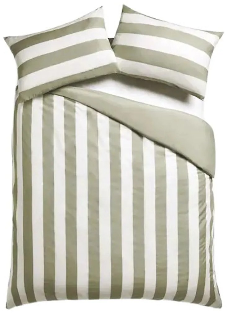 PrzytulneMieszkanie.pl PrzytulneMieszkanie.pl Bawełniana pościel STRIPES biało-zielona Rozmiar pościeli: 70 x 90 cm | 140 x 220 cm