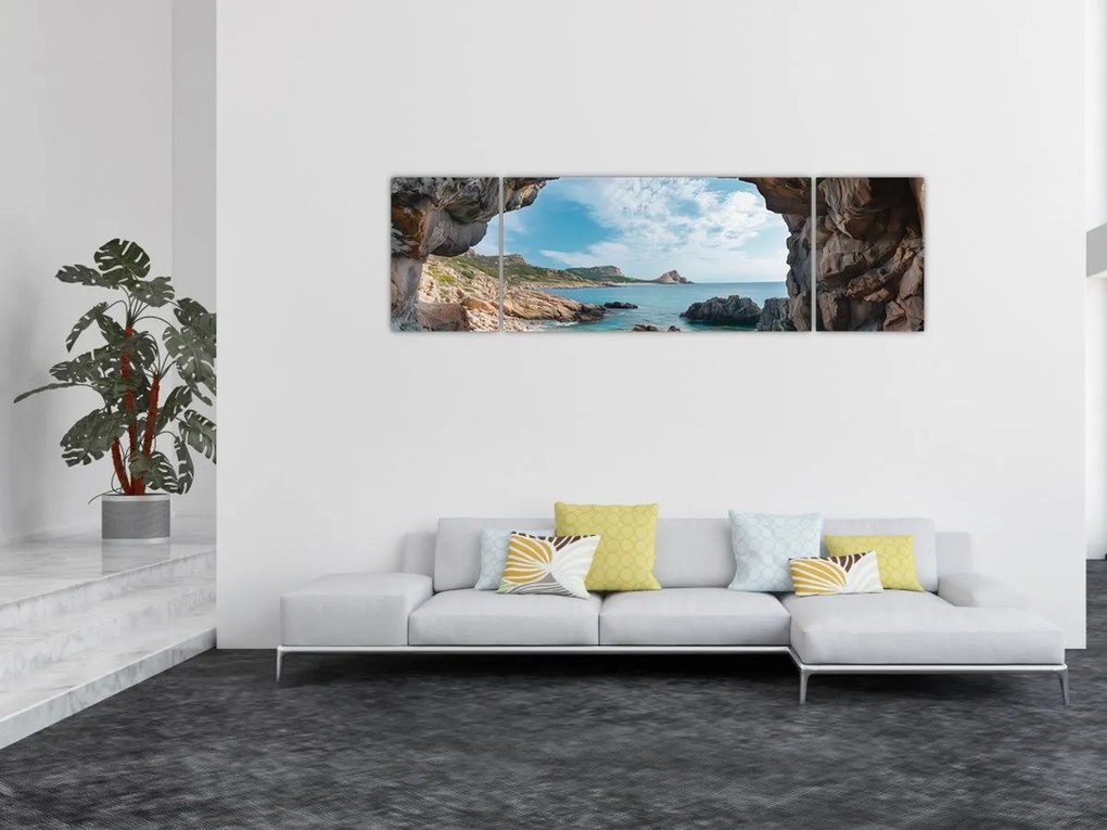 Obraz - Jaskinia przy morzu (170x50 cm)