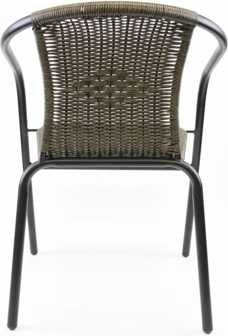 Krzesło ogrodowe bistro, sztaplowane, ciemnoszare