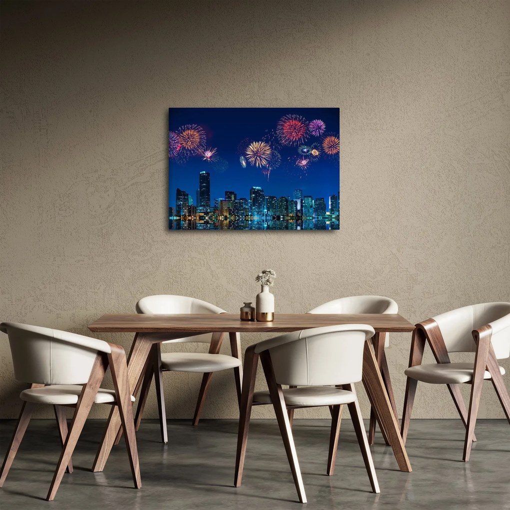 Obraz - Fajerwerki w Miami (70x50 cm)