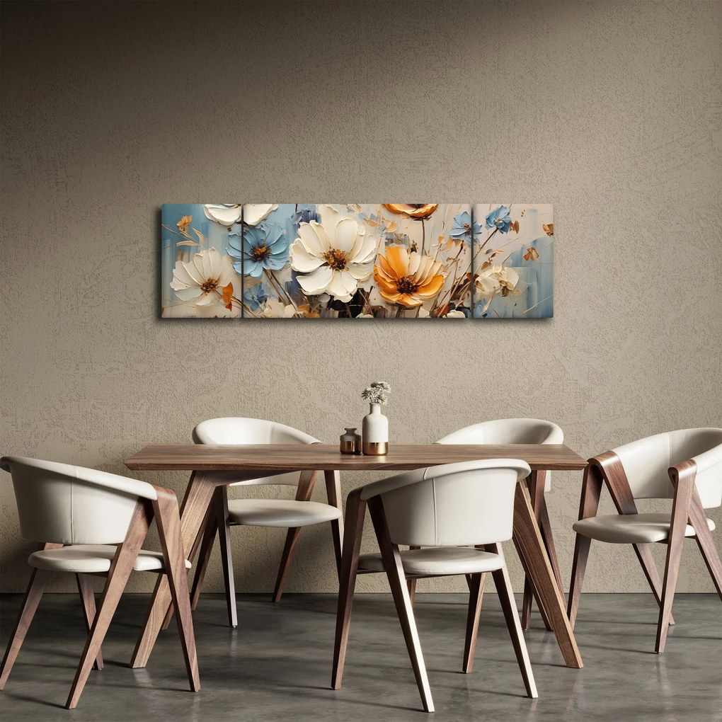 Obraz - Bukiety, malarstwo (170x50 cm)