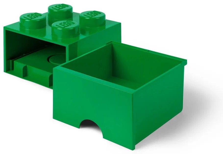 Zielony pojemnik z szufladą LEGO®