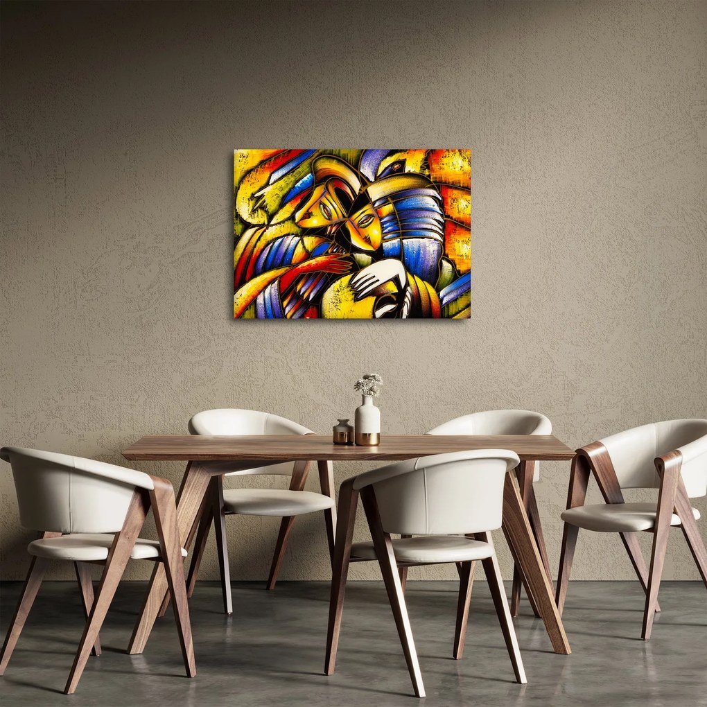 Obraz - Obraz olejny, kochankowie (70x50 cm)