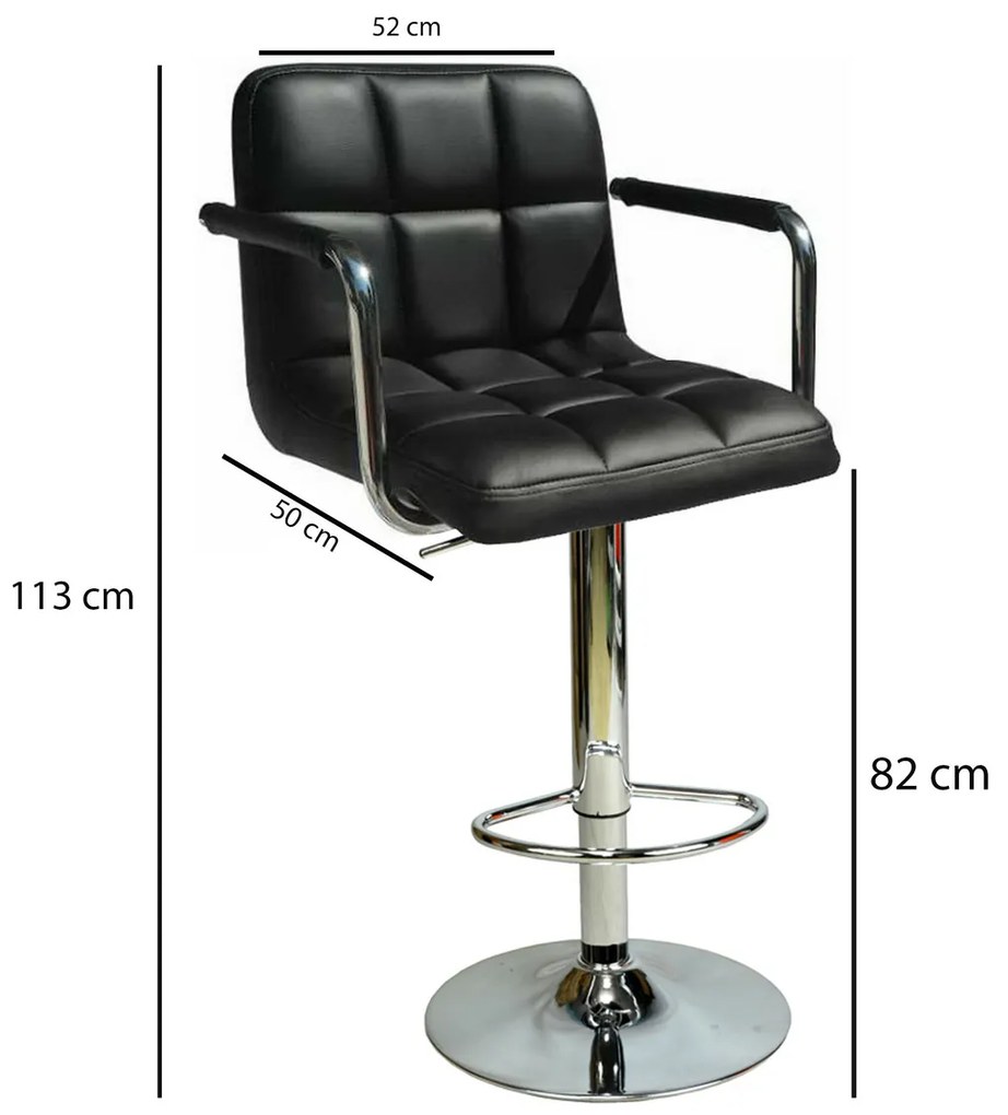 Krzesło barowe Boombar Carla Black