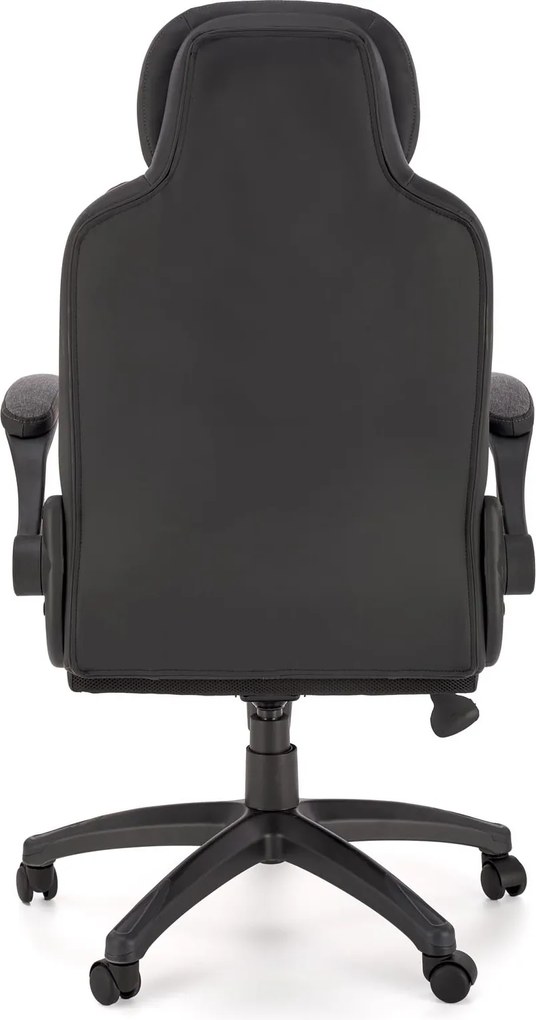 Szaro-czarny fotel gabinetowy Valerio Halmar