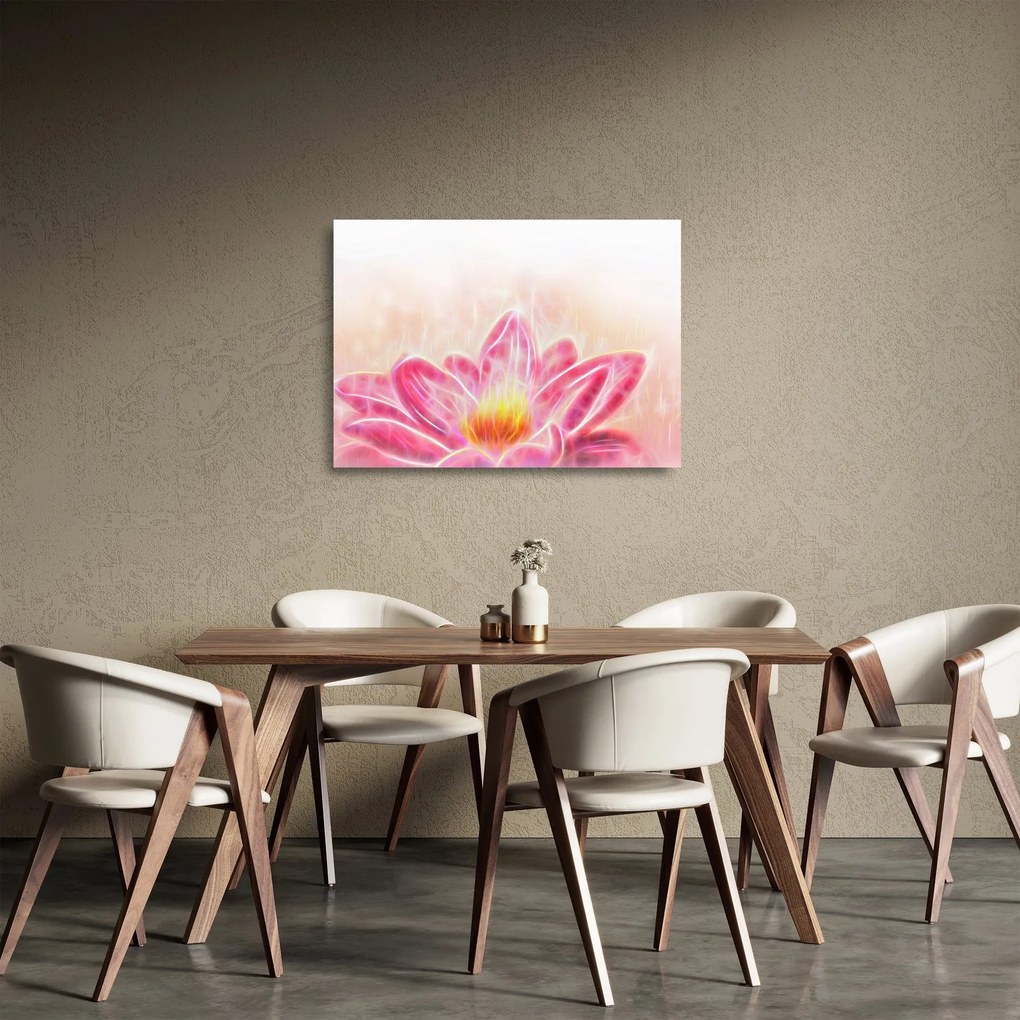 Obraz na szkle kwiatu lotosu (70x50 cm)