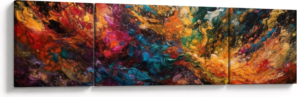 Obraz - Abstrakcja kolorów II. (170x50 cm)