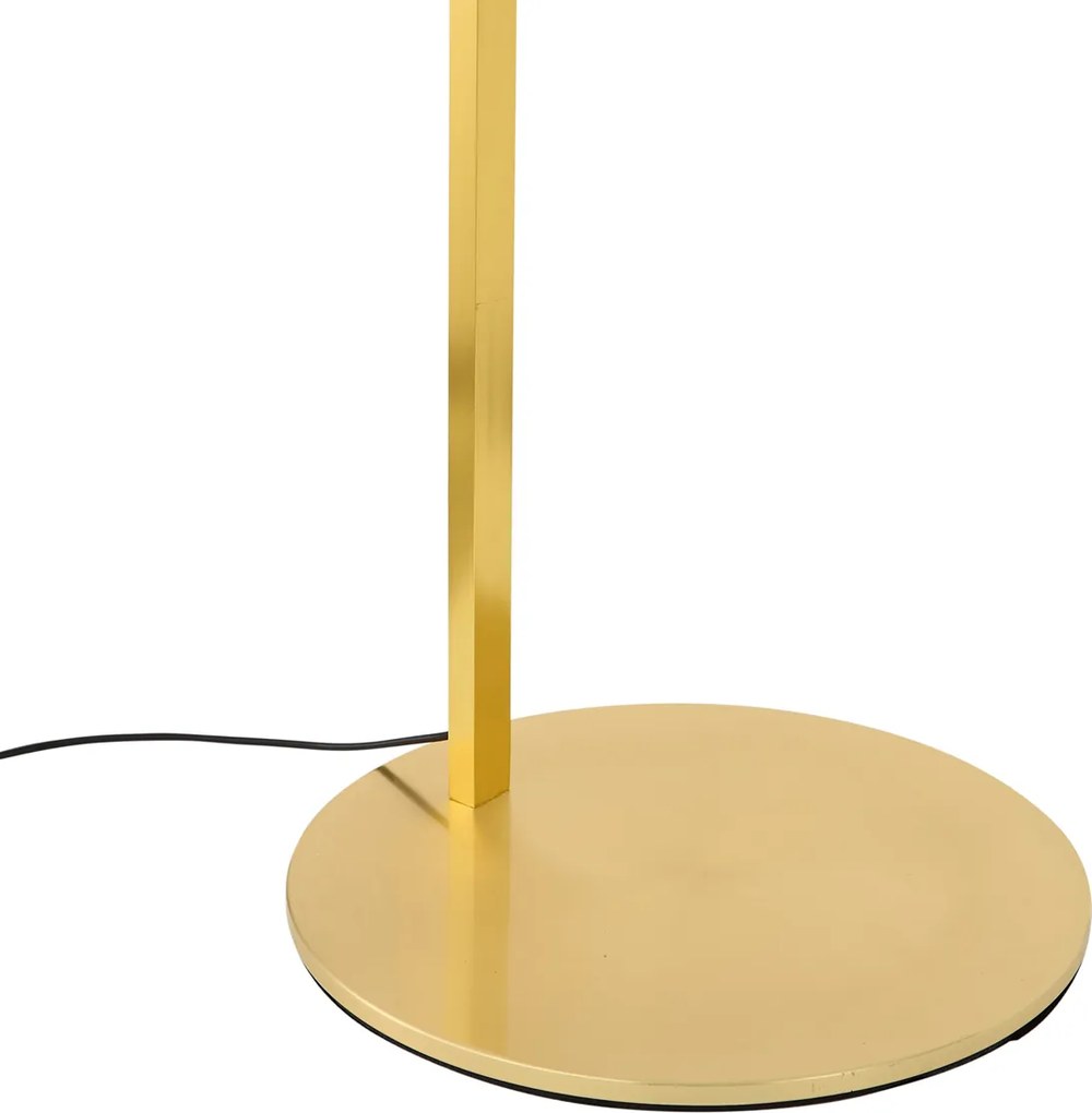 Nowoczesna lampa łukowa mosiężna z diodą LED i ściemniaczem dotykowym - Arlow