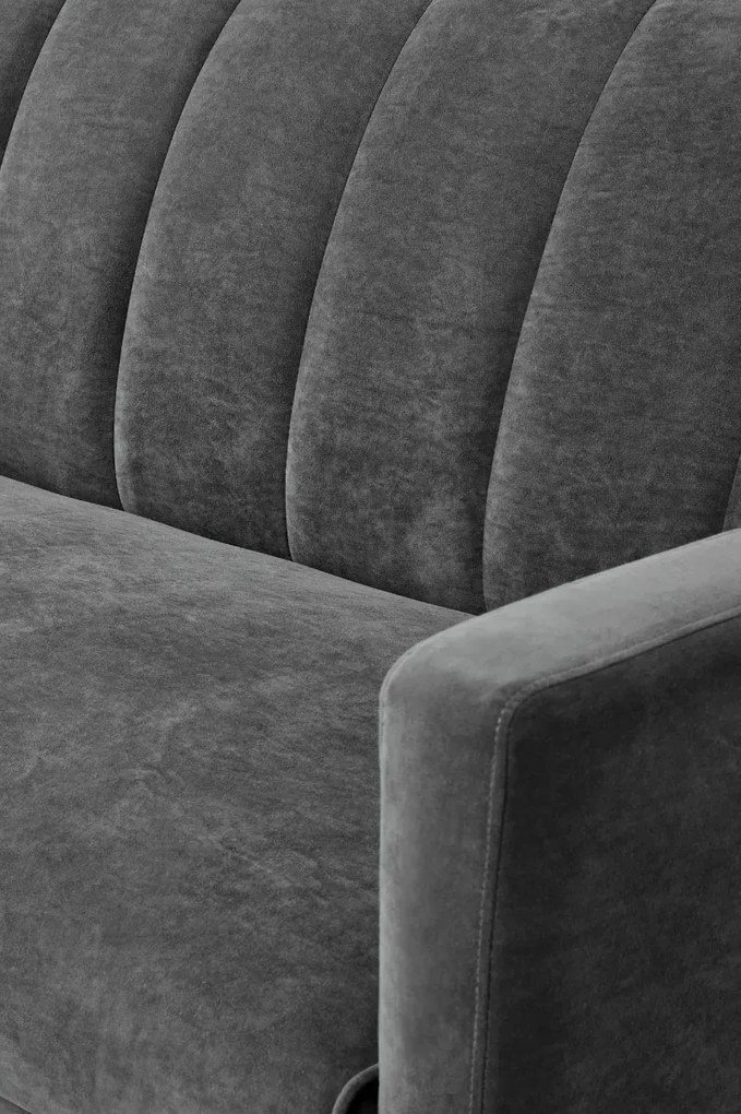 Sofa rozkładana ARMANDO VELVET szara HALMAR