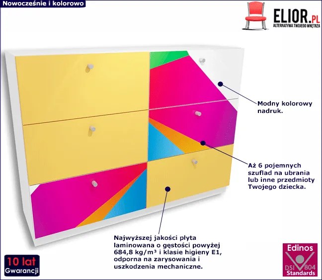 Dziecięca komoda z szufladami Z0-P87