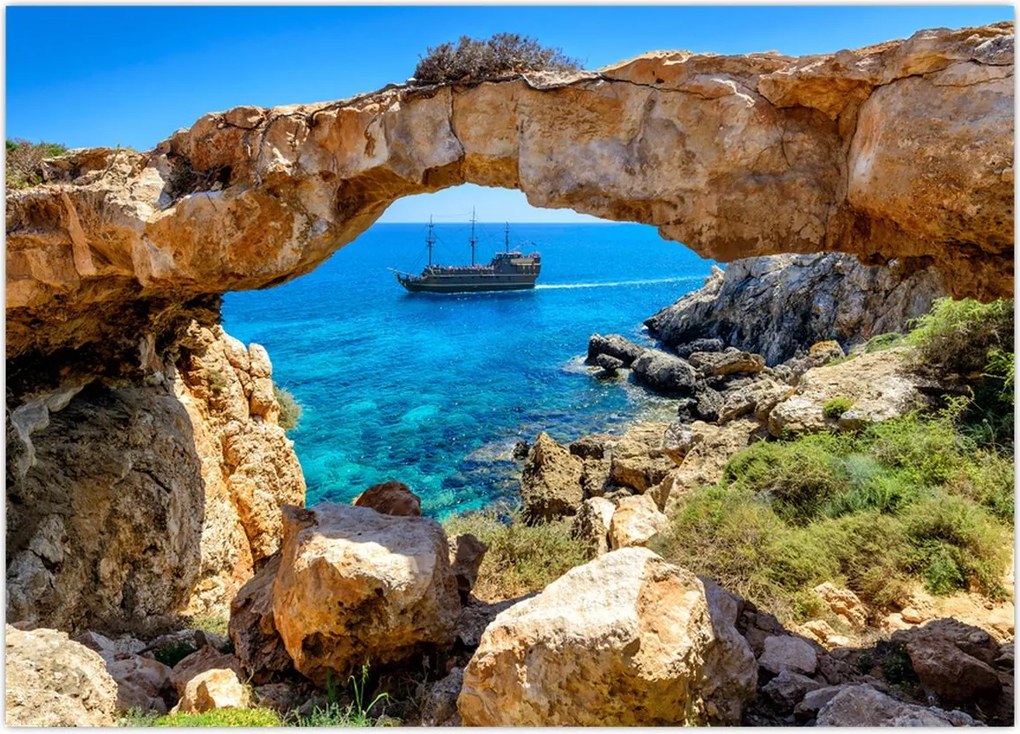 Obraz na szkle - Cape Greco (70x50 cm)