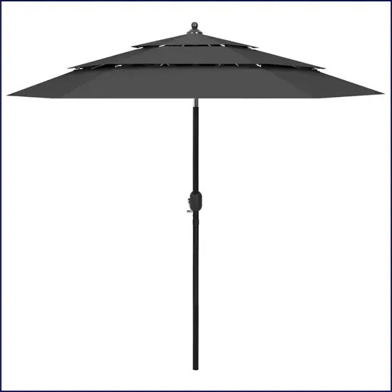 Antracytowy parasol ogrodowy - Asar