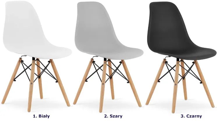 Zestaw biały okrągły stół 100 cm i 4 krzesła H5-K20