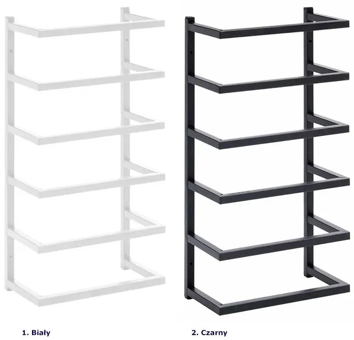 Biały wieszak na ręczniki typu drabinka P3-M46