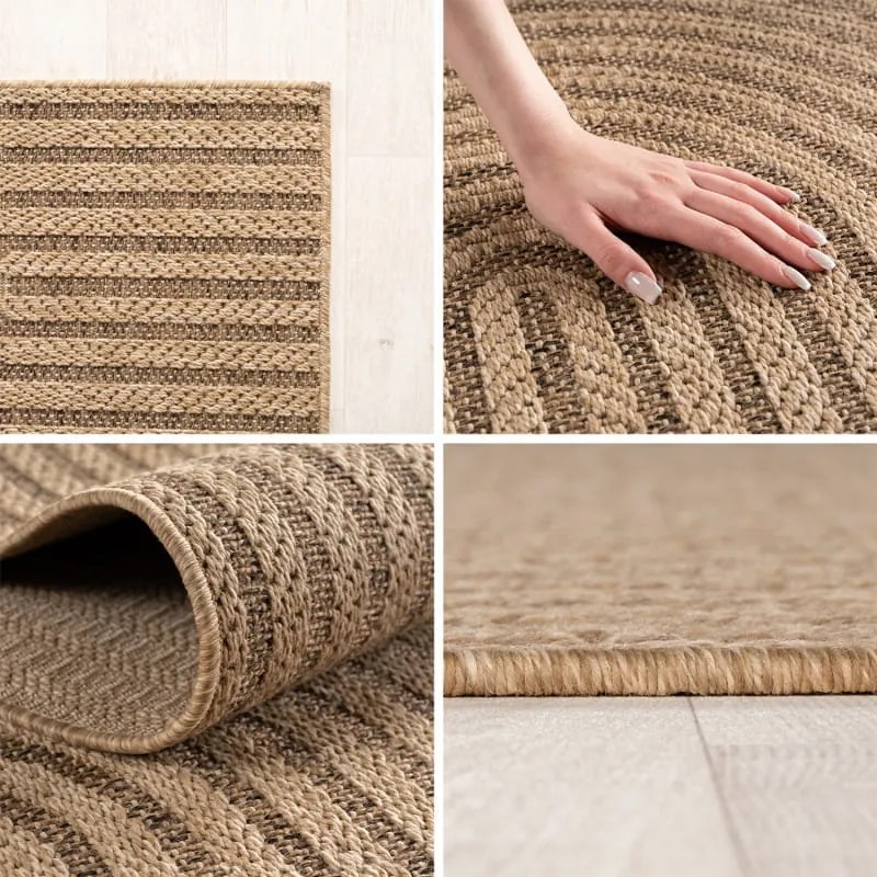 Dywan zewnętrzny Timber Geometria beżowy 120 cm x 170 cm