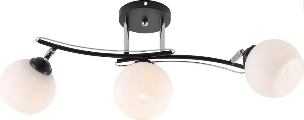 Nowoczesny żyrandol z trzema okrągłymi kloszami - V193 D1-K08