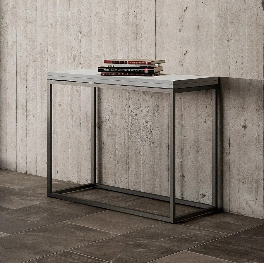 Otwór konsoli 90x45/90 cm Nordica Libra Biały jesion antracytowy Struktura