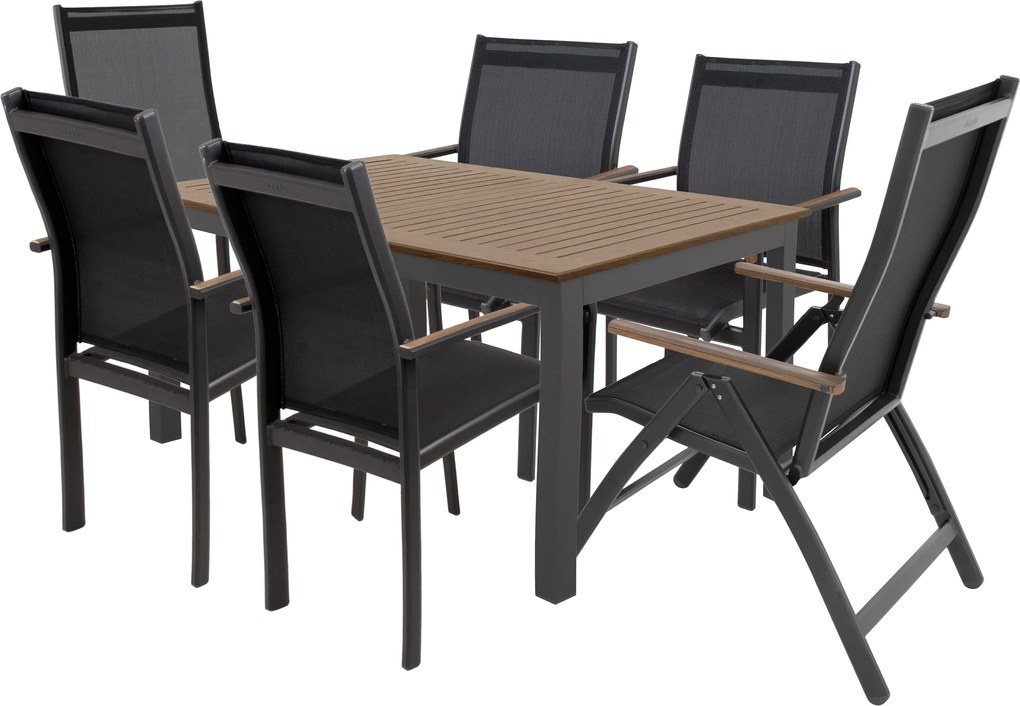 Doppler EXPERT WOOD Plus, 4 krzesła sztaplowane i 2 rozkładane, 4+2+1