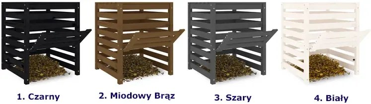 Biały sosnowy kompostownik ogrodowy C0-S74