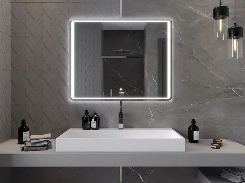 Mexen Zusa lustro łazienkowe podświetlane 100 x 80 cm, LED 6000K, antypara - 9808-100-080-611-00