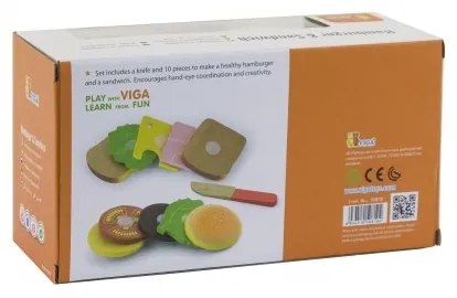 Zestaw do krojenia viga hamburger i kanapka