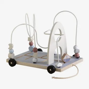 Drewniany Labirynt Z Koralikami Pedrys Kids Biała - Sklum