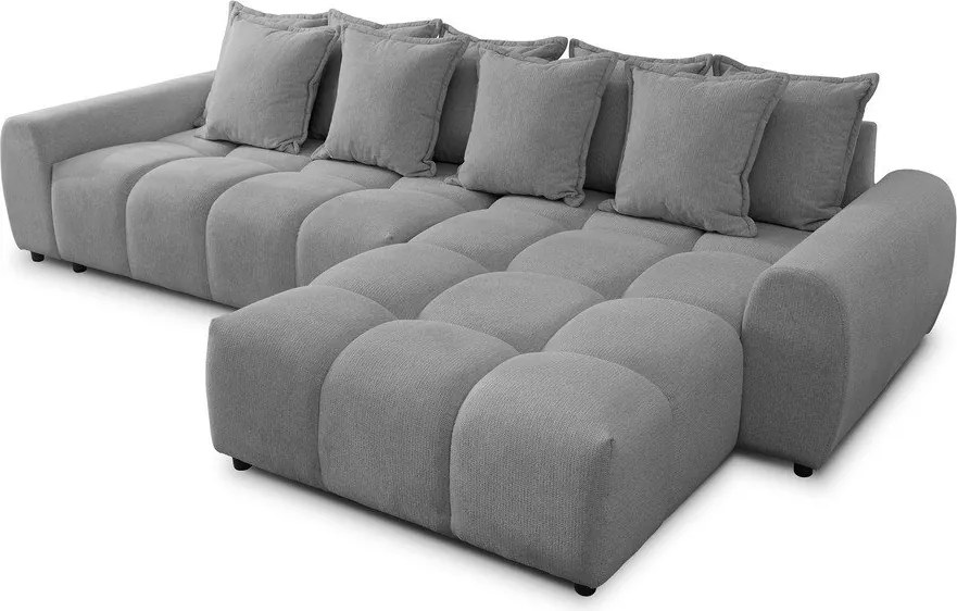 Szary narożnik (prawostronny/z szezlongiem) Albane – Ropez