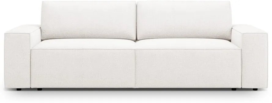 Biała rozkładana sofa z materiału bouclé 247 cm Jodie – Micadoni Home
