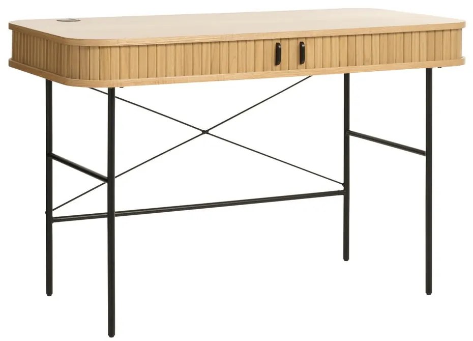 Biurko w dekorze dębu 60x120 cm Nola – Unique Furniture