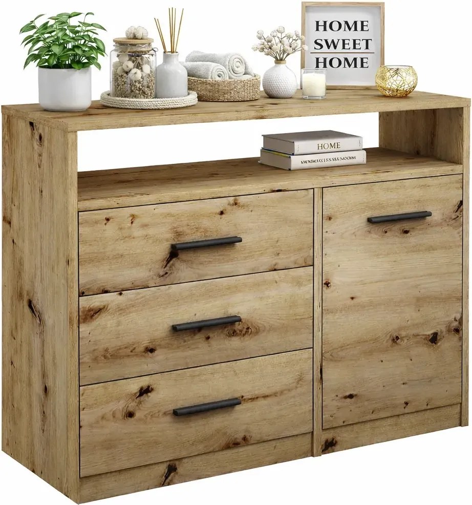 Klasyczna komoda z szufladami dąb artisan T5-L33