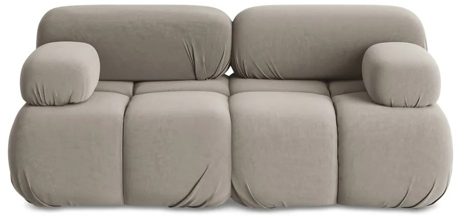 Beżowa aksamitna sofa modułowa 190 cm Lokua – Makamii