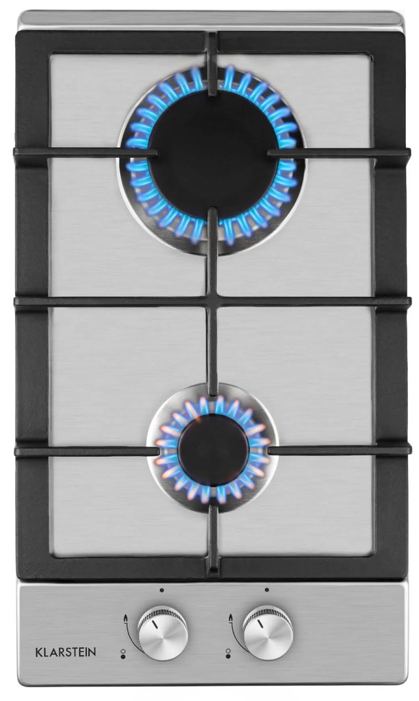 Klarstein Ignito 30cm Płyta gazowa 2 palniki Srebrny