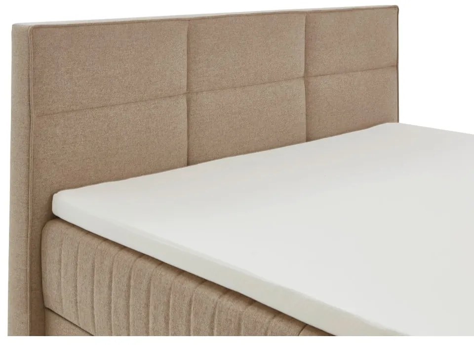 Beżowe łóżko boxspring ze schowkiem 180x200 cm Tambo – Meise Möbel