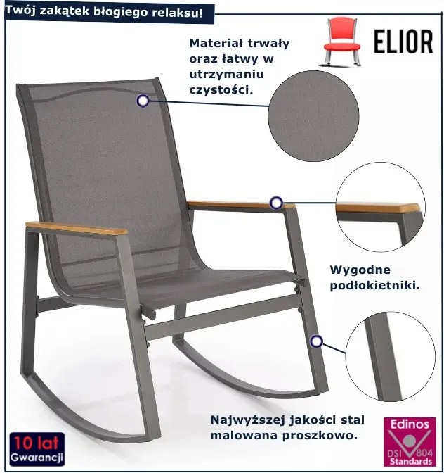 Krzesło popielate ogrodowe N9-G63