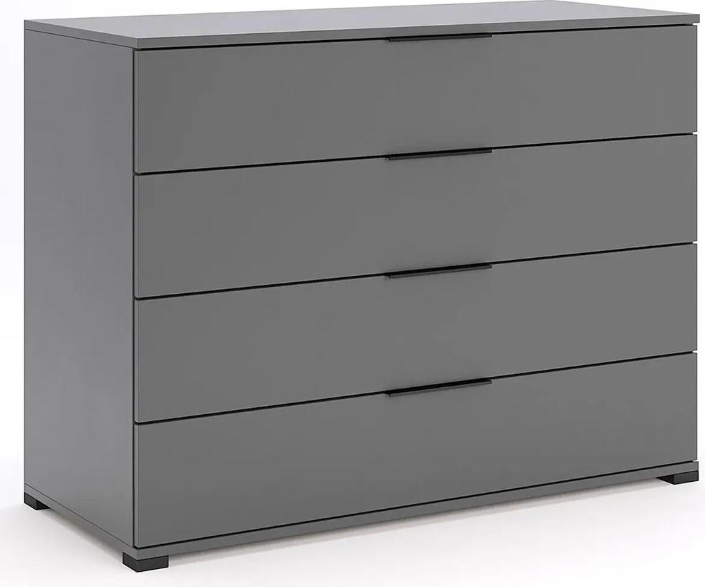 Popielata nowoczesna komoda z 4 szufladami Z6-H09