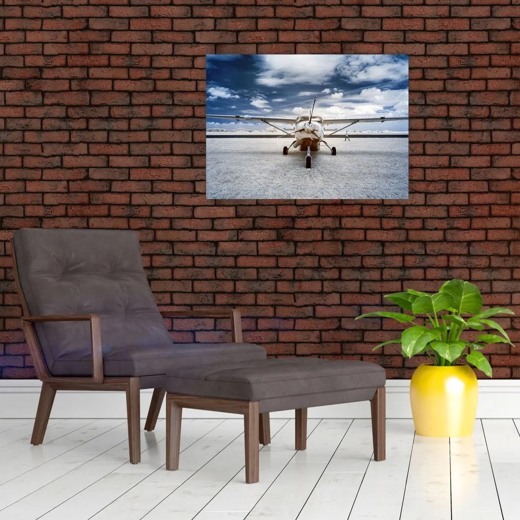 Obraz na szkle samolotu motorowego (70x50 cm)
