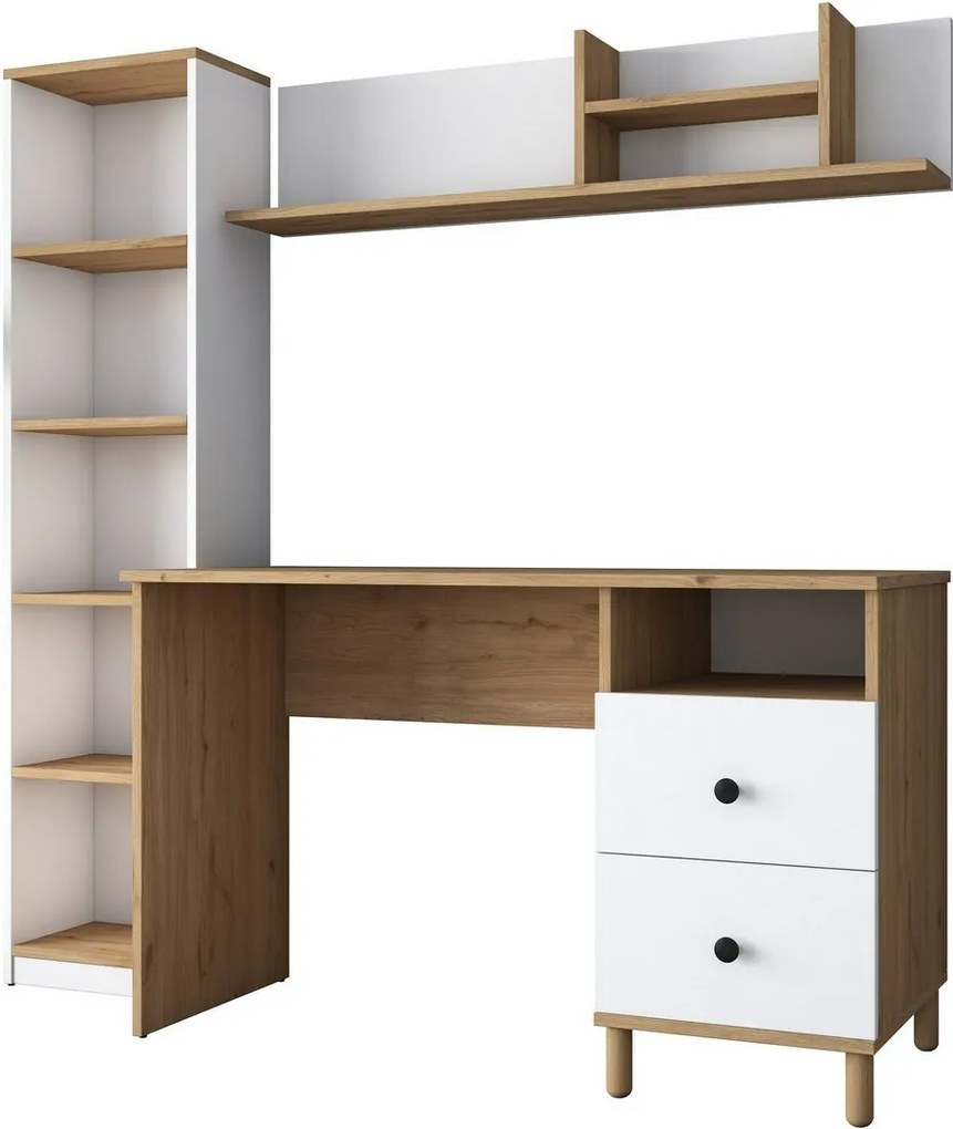 Biurko Hapem Walnut and White