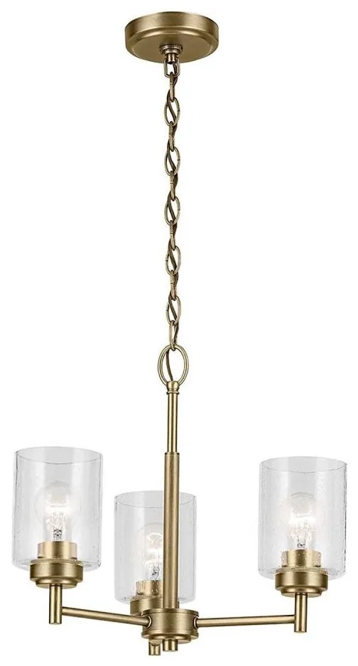 Kichler KL-WINSLOW3-NBR - Żyrandol na łańcuchu WINSLOW 3xE27/60W/230V mosiądz