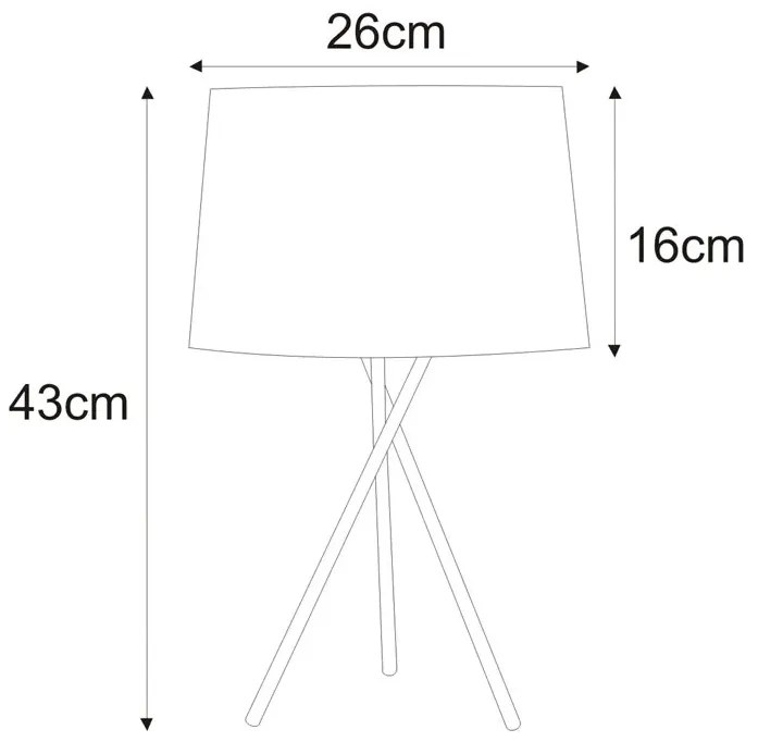 Biała lampa stołowa abażurowa - S913 R3-M17