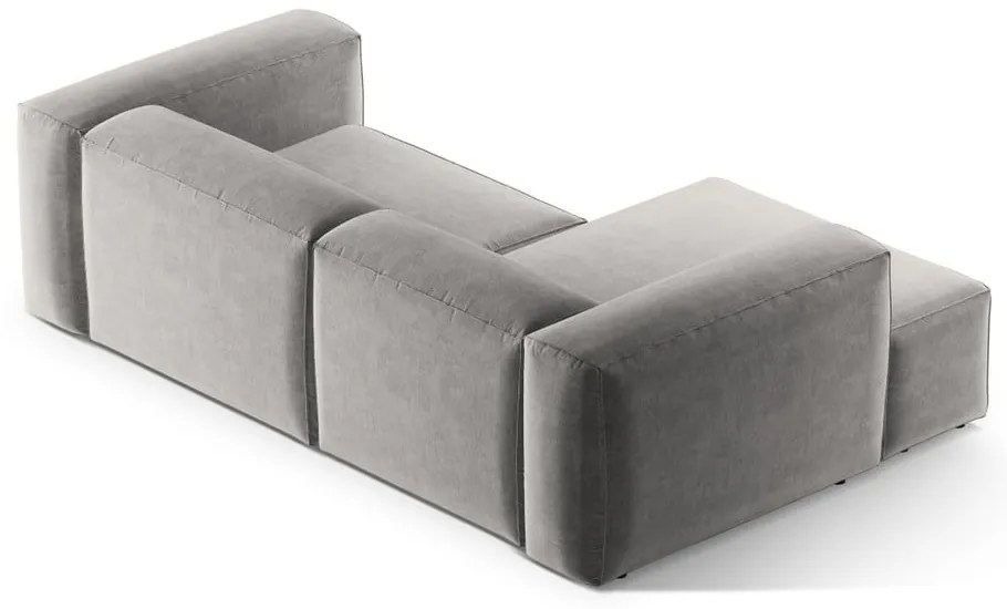 Jasnoszary narożnik (lewostronny/z szezlongiem) Bergamo – Cosmopolitan Design