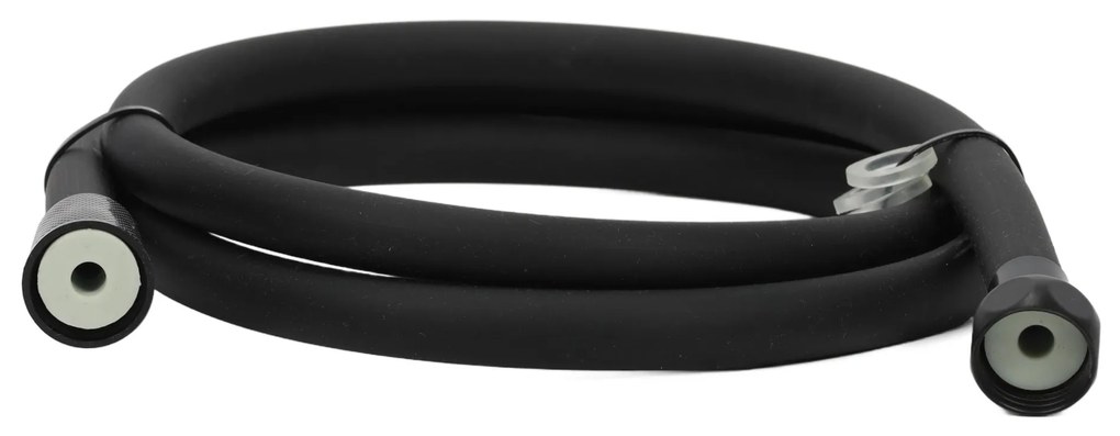 Wąż prysznicowy wannowy, czarny, PCV, 150 cm, gwint 1/2