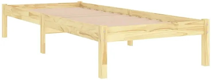 Naturalne drewniane łóżko pojedyncze 90x200 cm - Selvis 3X
