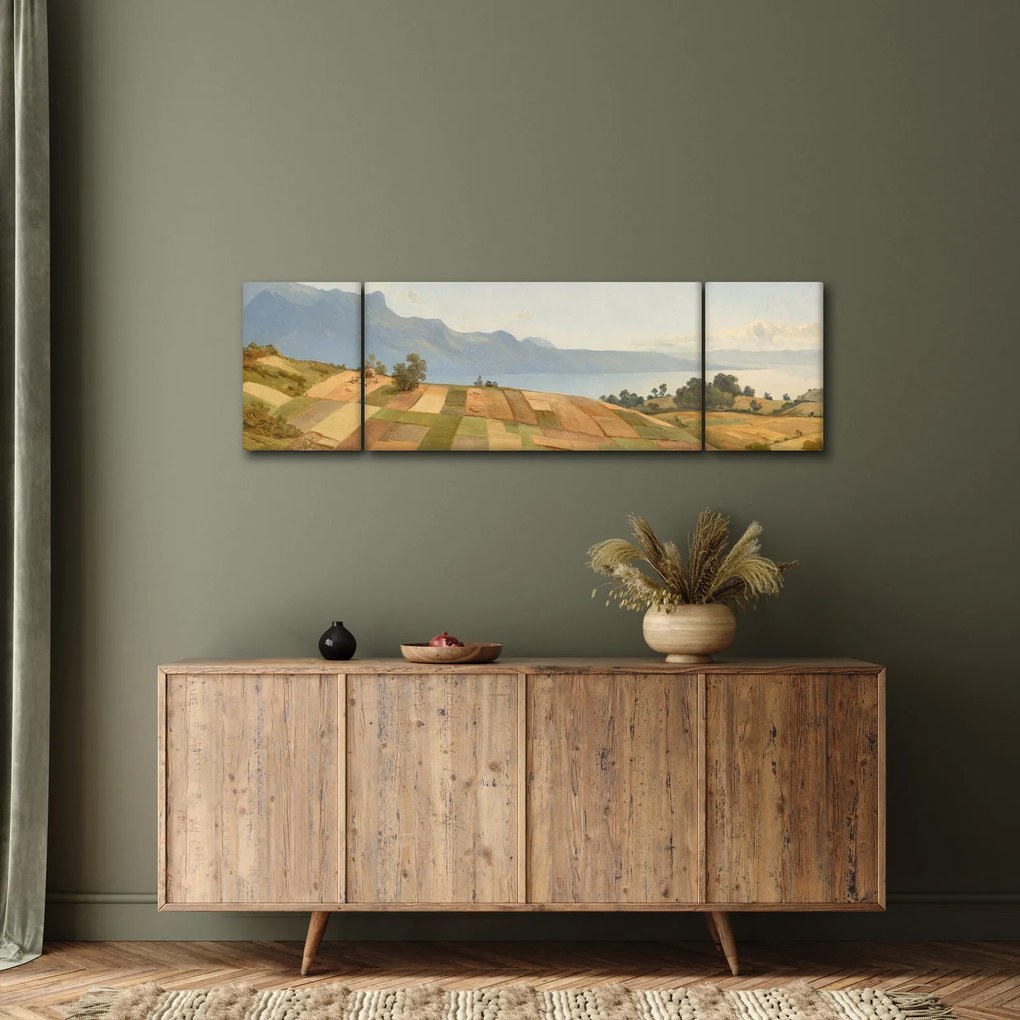 Obraz - Alexandre Calame, Swiss Landscape, reprodukcje (170x50 cm)