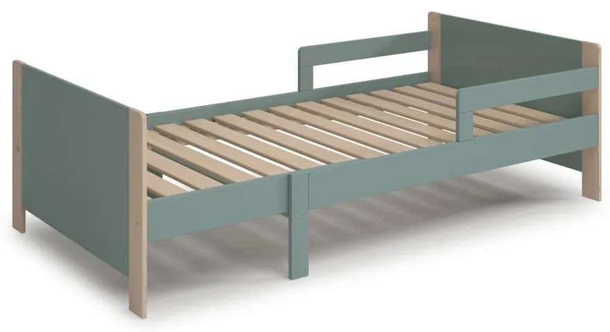 Zielone łóżko dziecięce z regulacją długości 90x140/190 cm Willi – Marckeric
