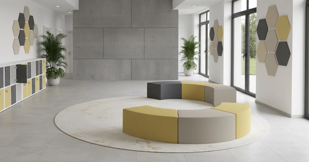 Szkolna pufa poczekalniana Tobo Light łuk