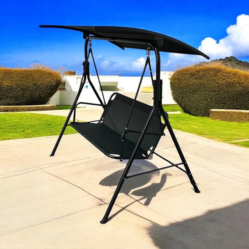 Huśtawka do ogrodu Paloma MAS-4006, wolnostojąca, kolor czarny