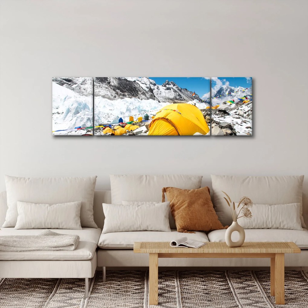 Obraz - Kemping w górach (170x50 cm)