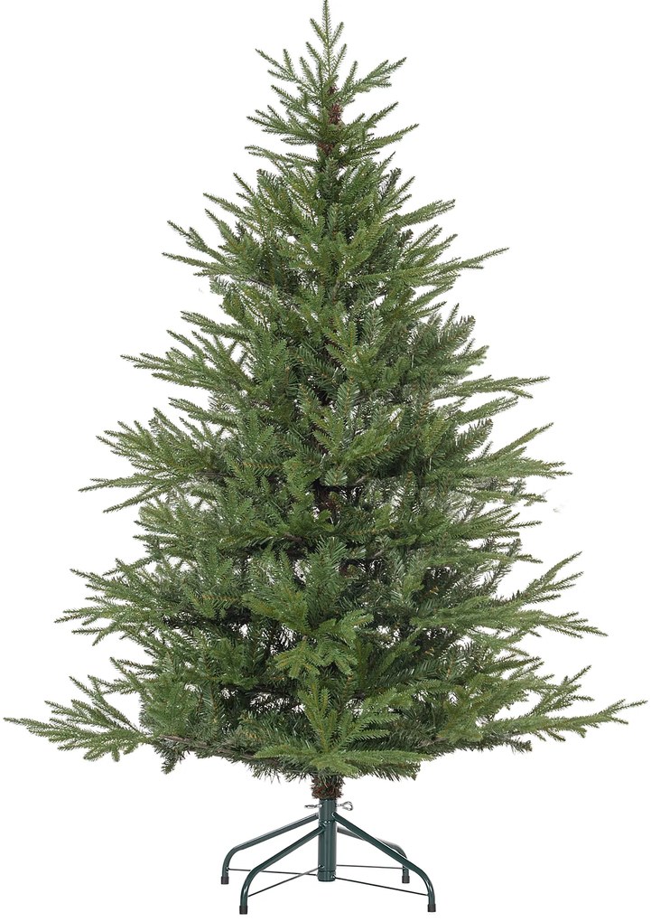 HOMCOM Sztuczna choinka, 150 cm z 1724 gałęziami, metalowa podstawa, Zielona | Aosom PL
