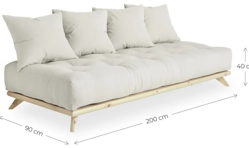 Sofa z szarym obiciem Karup Design Senza Natural/Grey