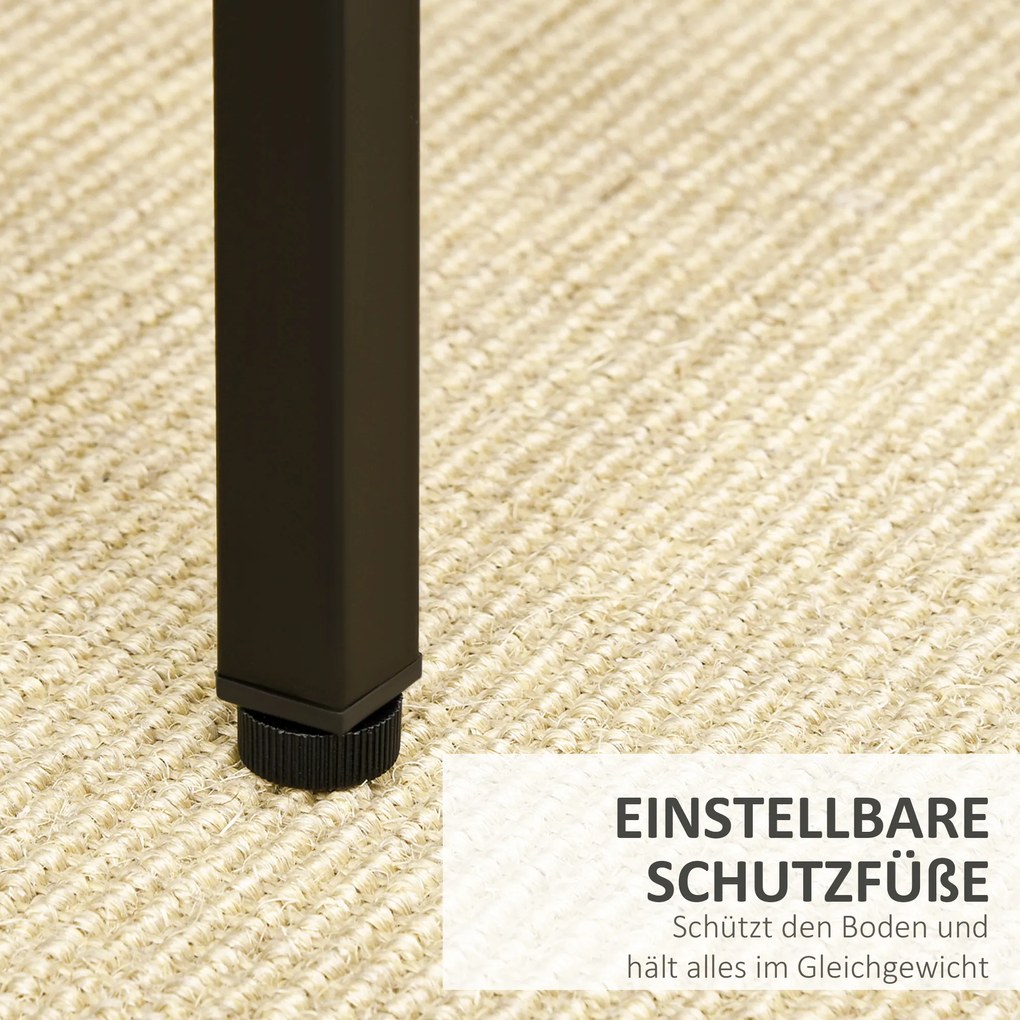 HOMCOM Stół barowy z hokerami zestaw 5 części rustykalny brąz czarny nowoczesny design | Aosom PL